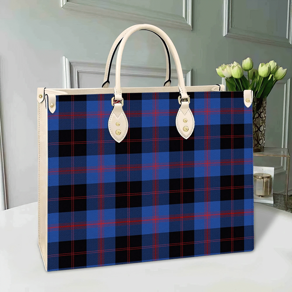 Angus Modern Tartan Leather Bag