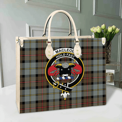 MacLeod of Harris Weathered Tartan Crest Leather Bag