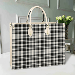 Scott Black & White Ancient Tartan Leather Bag