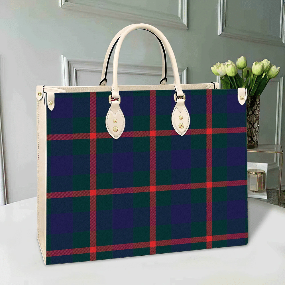 Agnew Modern Tartan Leather Bag