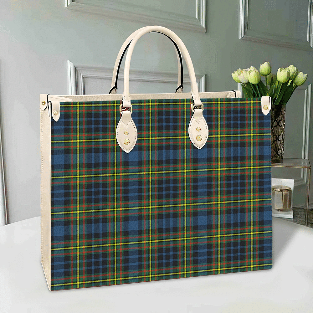 MacLellan Ancient Tartan Leather Bag