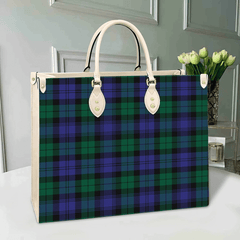 Blackwatch Modern Tartan Leather Bag