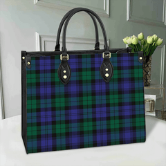 Blackwatch Modern Tartan Leather Bag