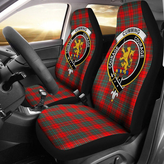 Cumming Tartan Crest Car Seat Cover