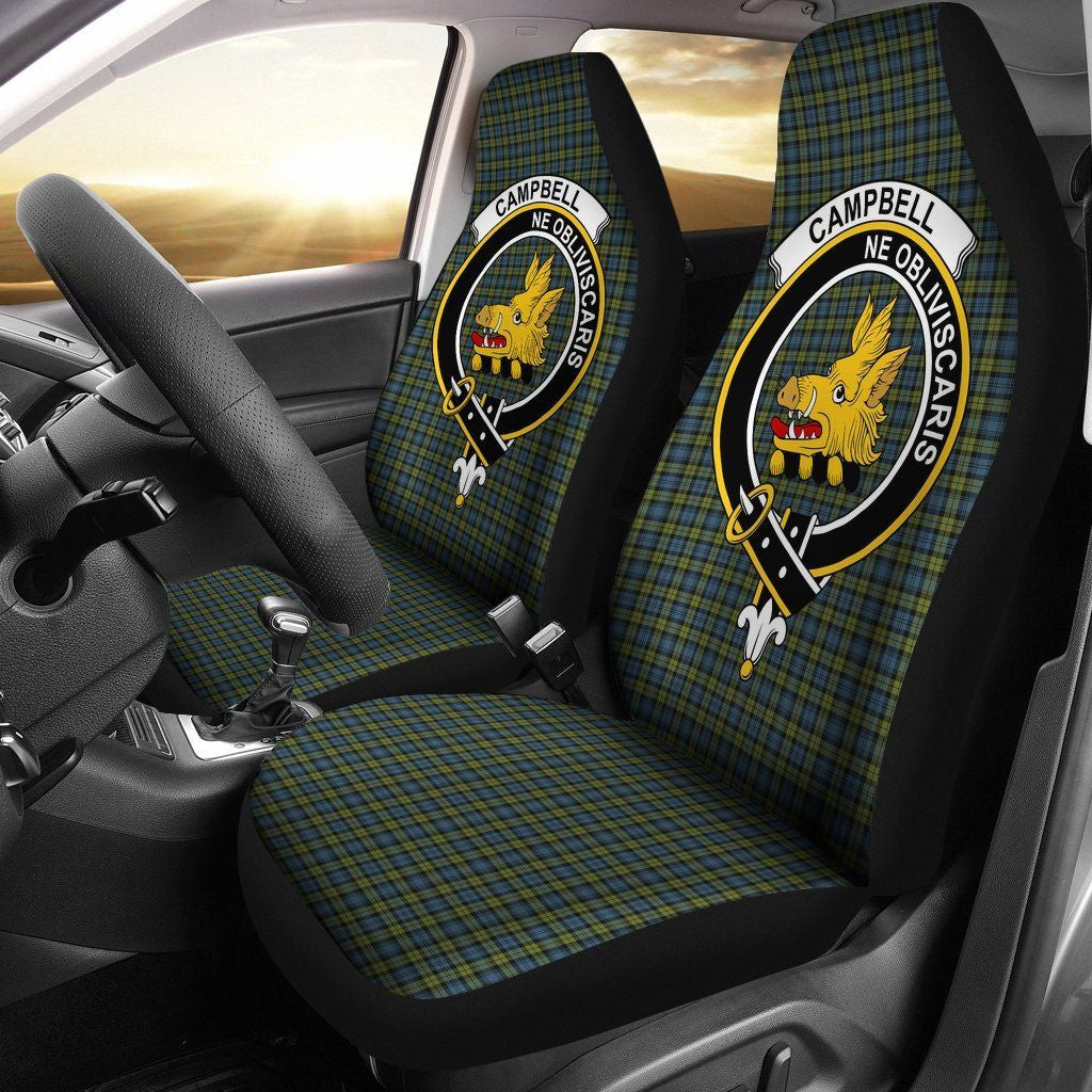 Campbell Tartan Crest Car Seat Cover