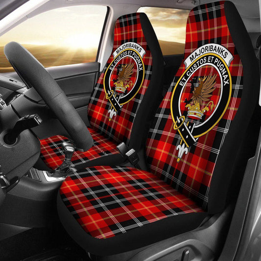 Marjoribanks Tartan Crest Car Seat Cover