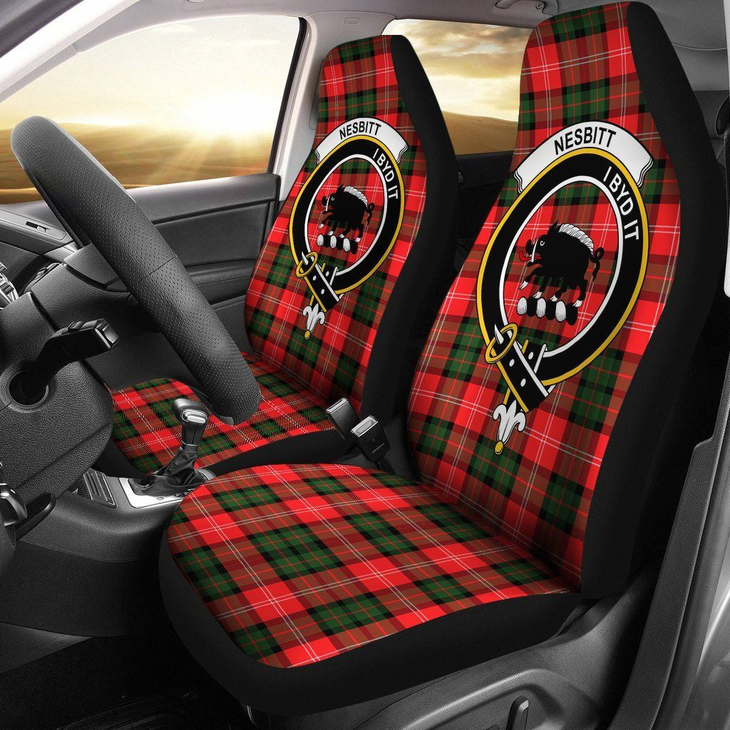 Nesbitt Tartan Crest Car Seat Cover