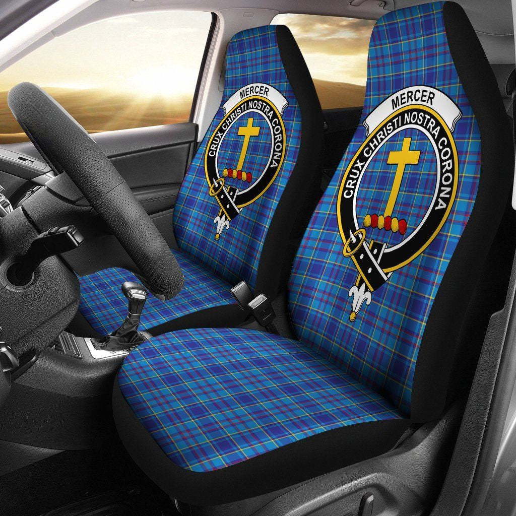 Mercer Tartan Crest Car Seat Cover