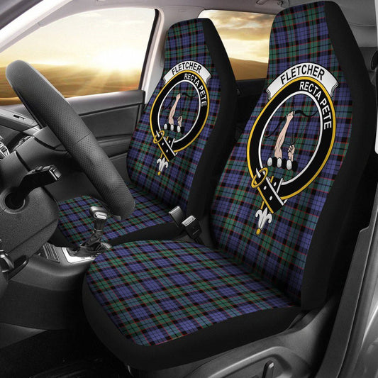 Fletcher Tartan Crest Car Seat Cover