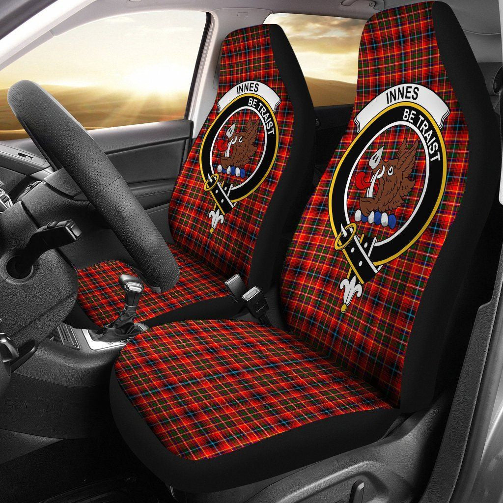 Innes Tartan Crest Car Seat Cover