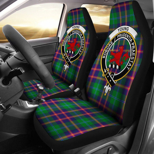 Young Tartan Crest Car Seat Cover