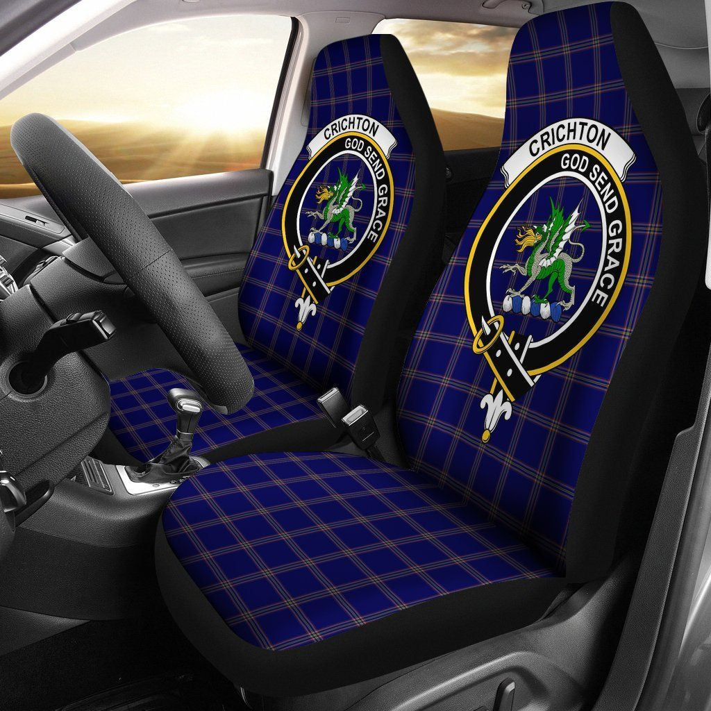 Crichton Tartan Crest Car Seat Cover