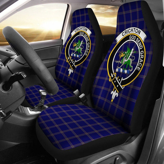 Crichton Tartan Crest Car Seat Cover