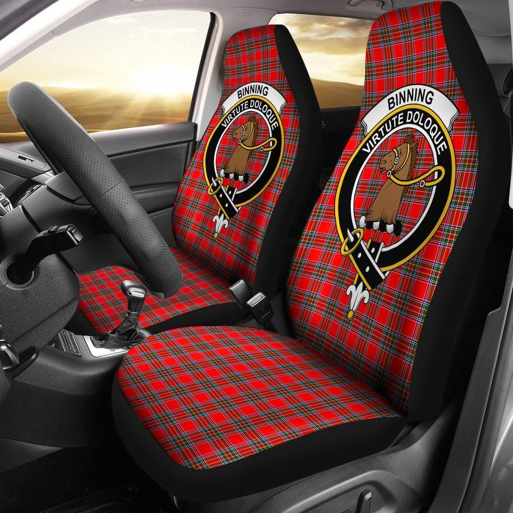 Binning Tartan Crest Car Seat Cover