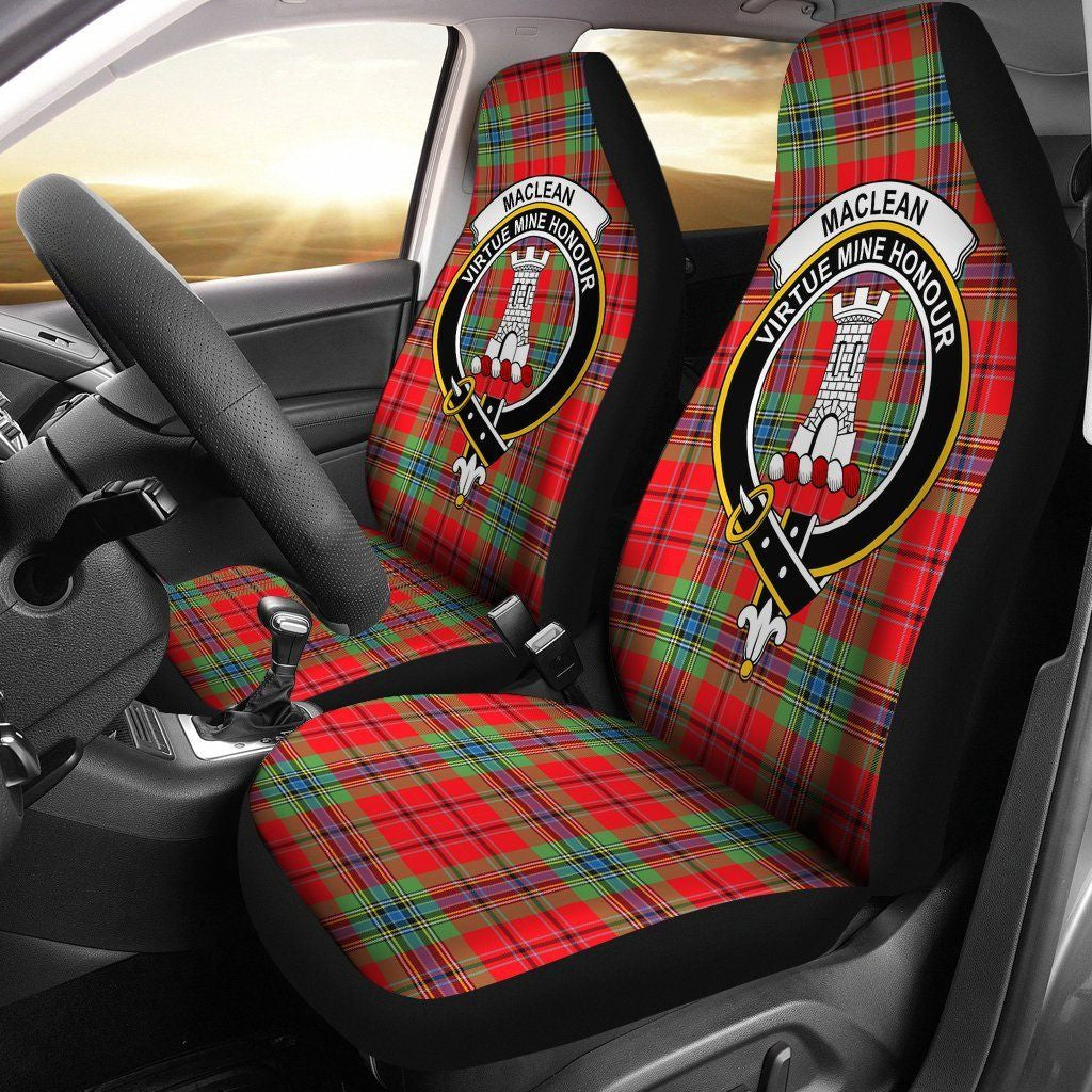 MacLean of Duart Tartan Crest Car Seat Cover