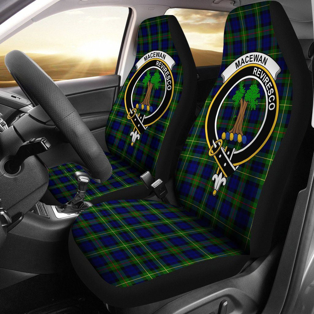 MacEwen Tartan Crest Car Seat Cover