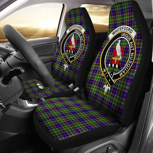 Whitefoord Tartan Crest Car Seat Cover