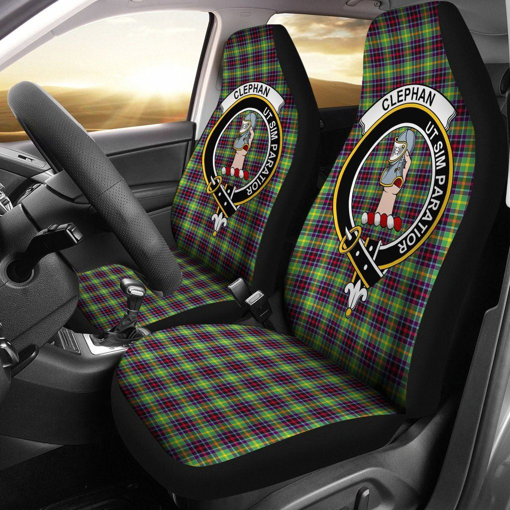Clephane Tartan Crest Car Seat Cover