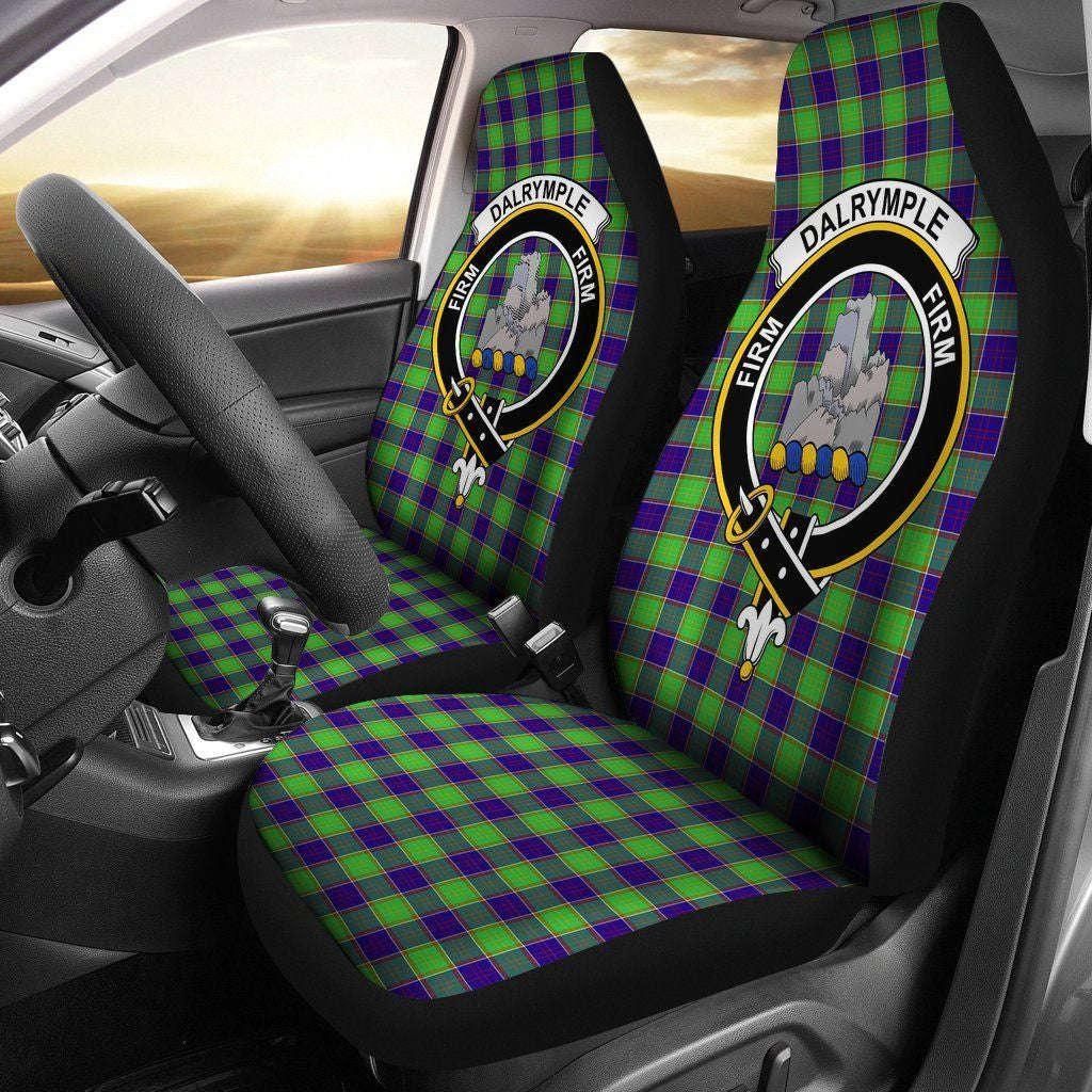 Dalrymple Tartan Crest Car Seat Cover