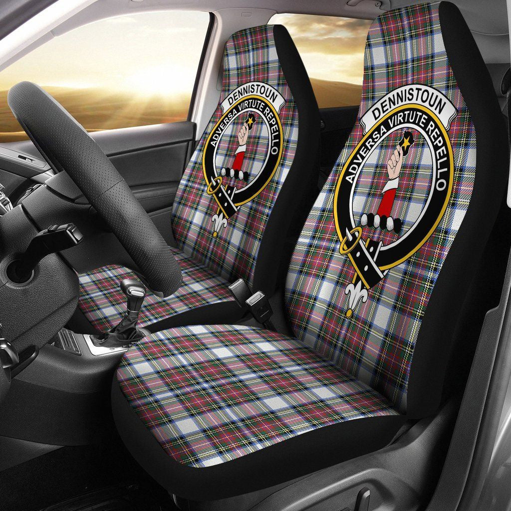 Dennistoun Tartan Crest Car Seat Cover