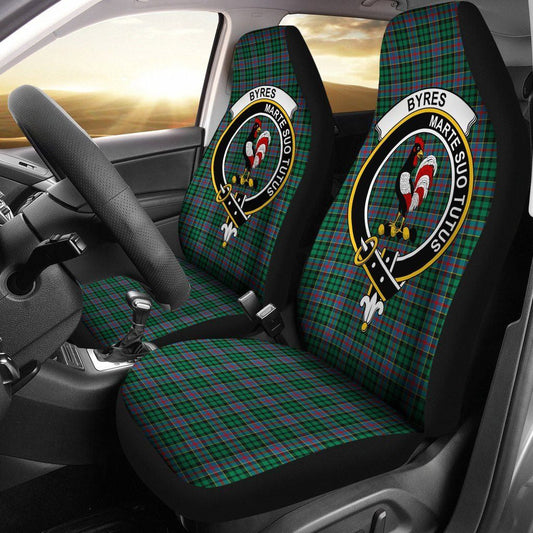 Byres Tartan Crest Car Seat Cover