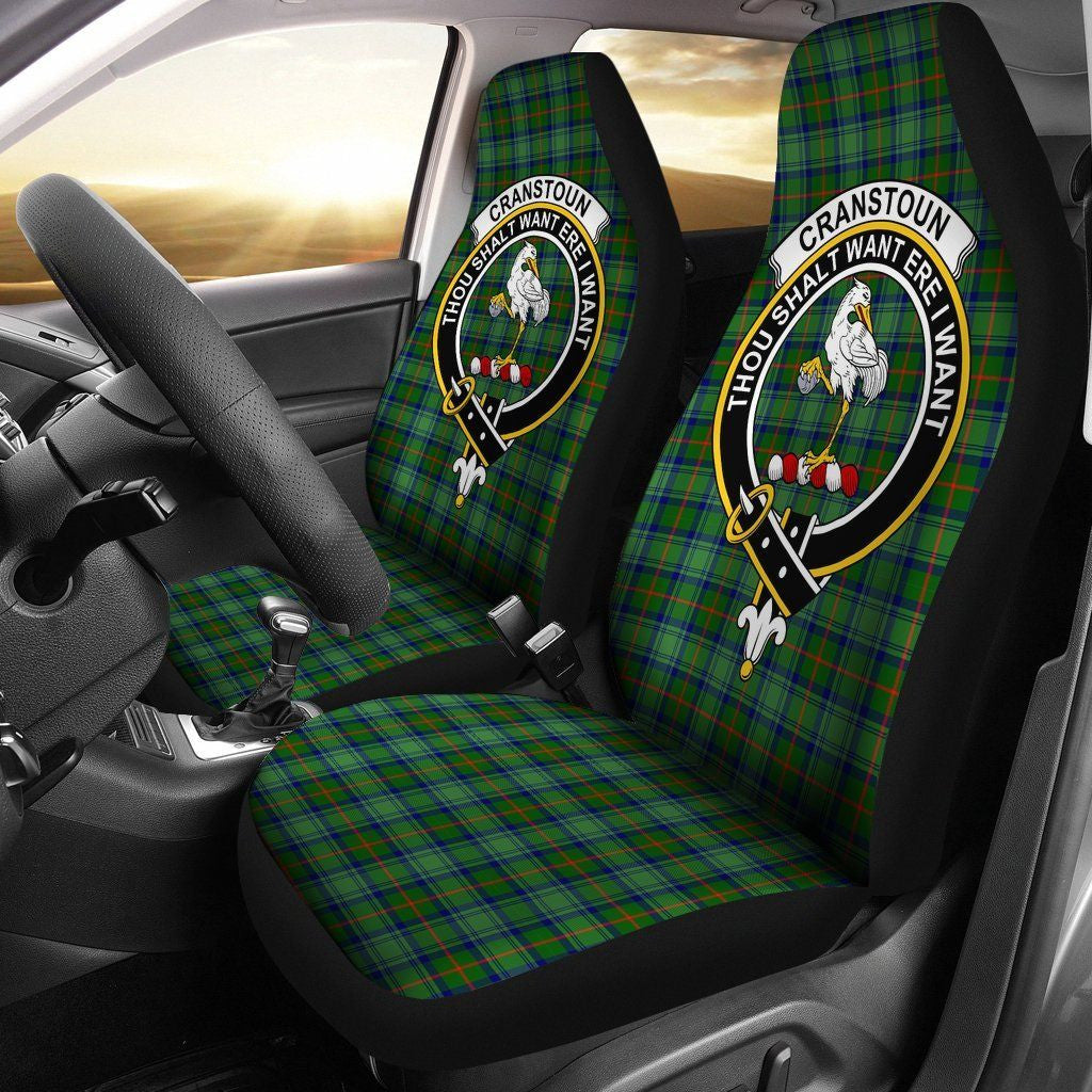 Cranston Tartan Crest Car Seat Cover