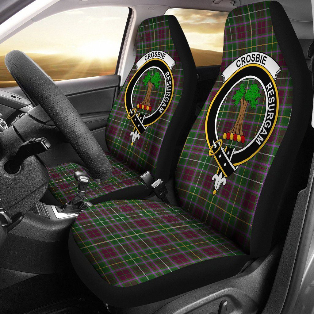 Crosbie Tartan Crest Car Seat Cover