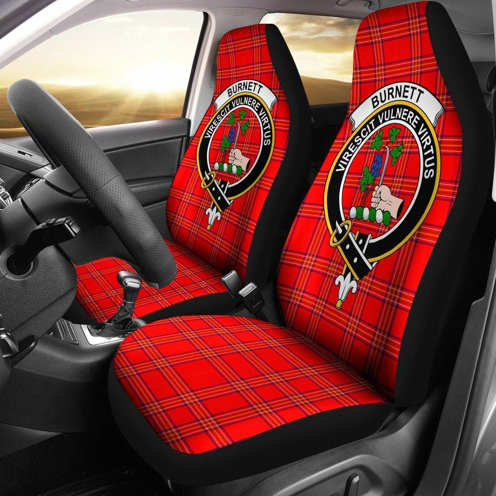 Burnett Tartan Crest Car Seat Cover