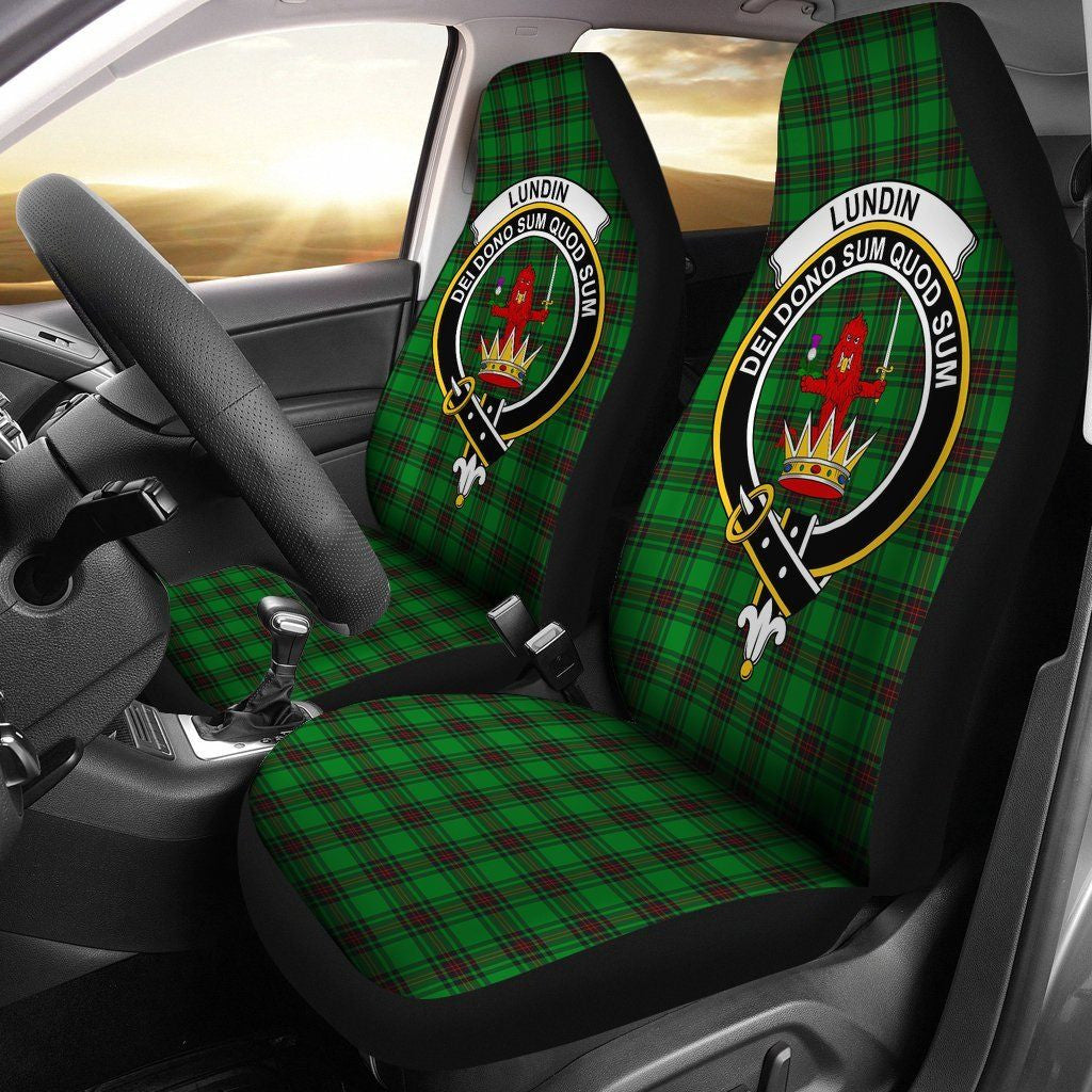 Lundin Tartan Crest Car Seat Cover