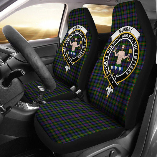 Murray of Atholl Tartan Crest Car Seat Cover