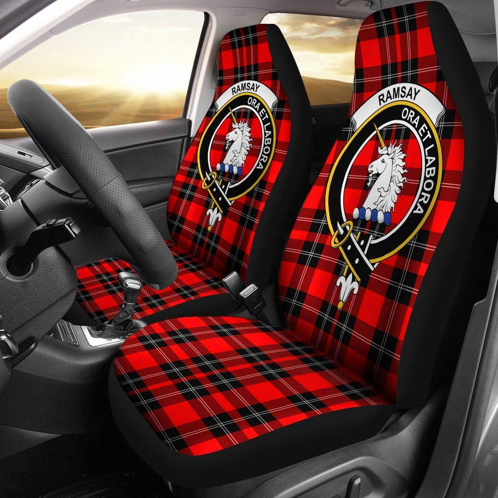 Ramsay Tartan Crest Car Seat Cover