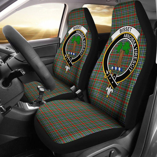 Bisset Tartan Crest Car Seat Cover