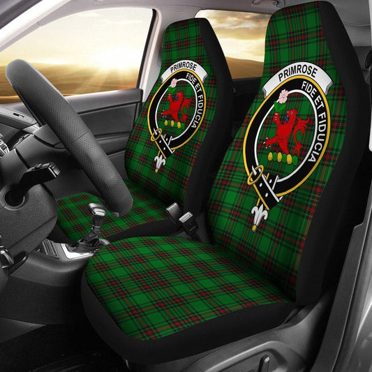 Primrose (Fife) Tartan Crest Car Seat Cover