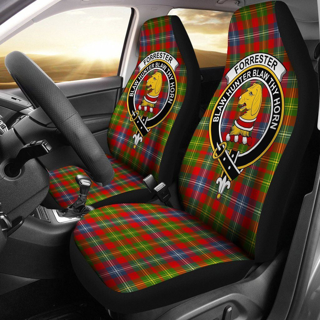 Forrester Tartan Crest Car Seat Cover