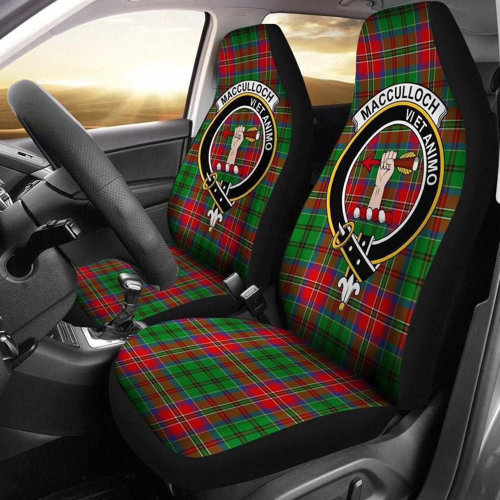 MacCulloch Tartan Crest Car Seat Cover