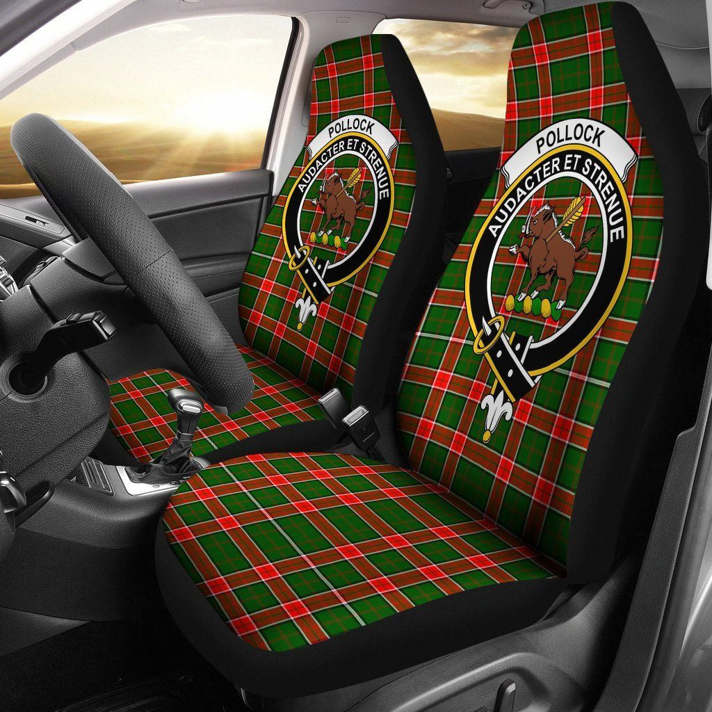 Pollock Tartan Crest Car Seat Cover