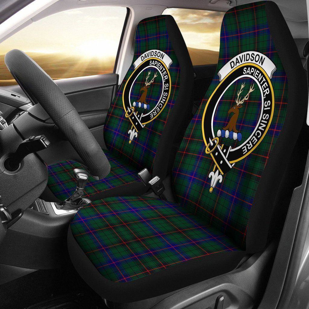 Davidson Tartan Crest Car Seat Cover