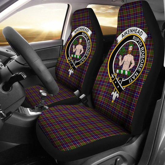 Aikenhead Tartan Crest Car Seat Cover