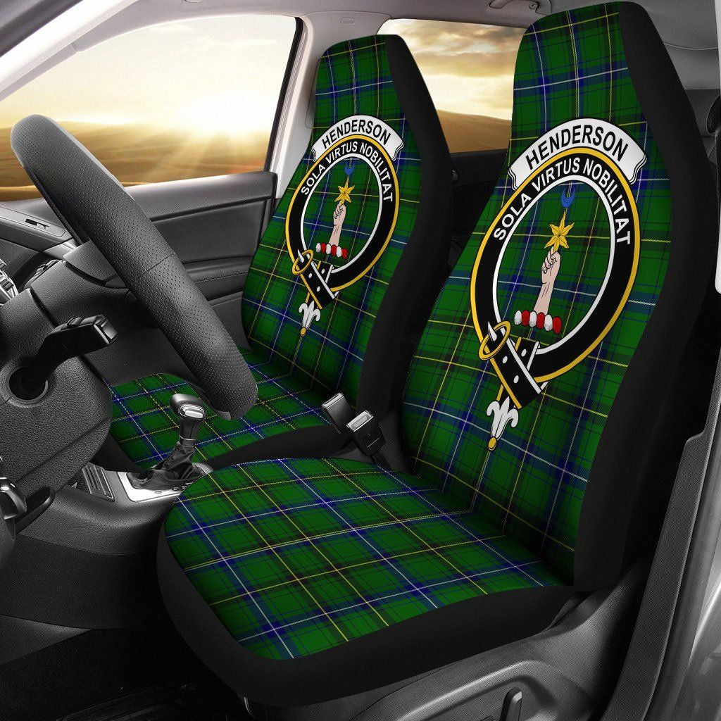 Henderson Tartan Crest Car Seat Cover
