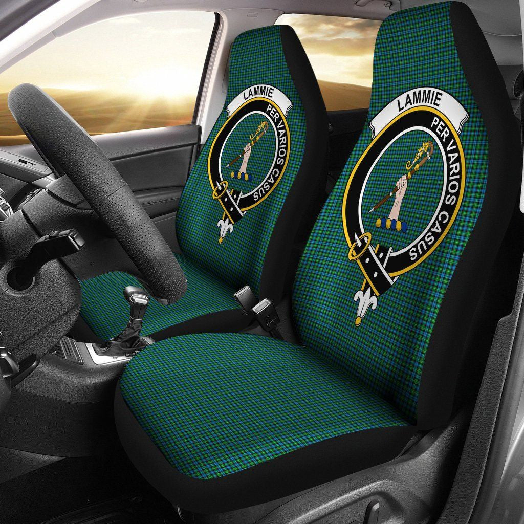 Lammie Tartan Crest Car Seat Cover