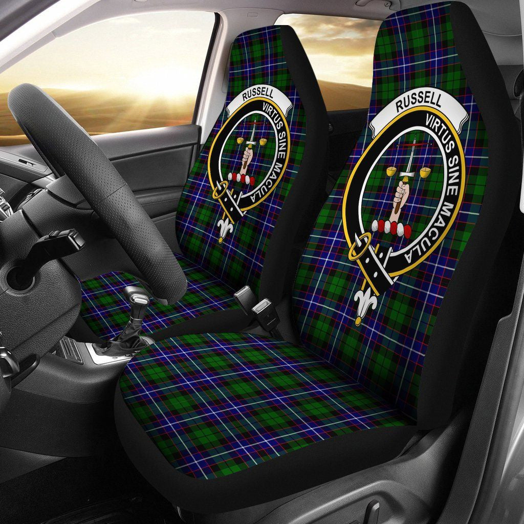 Russell Tartan Crest Car Seat Cover