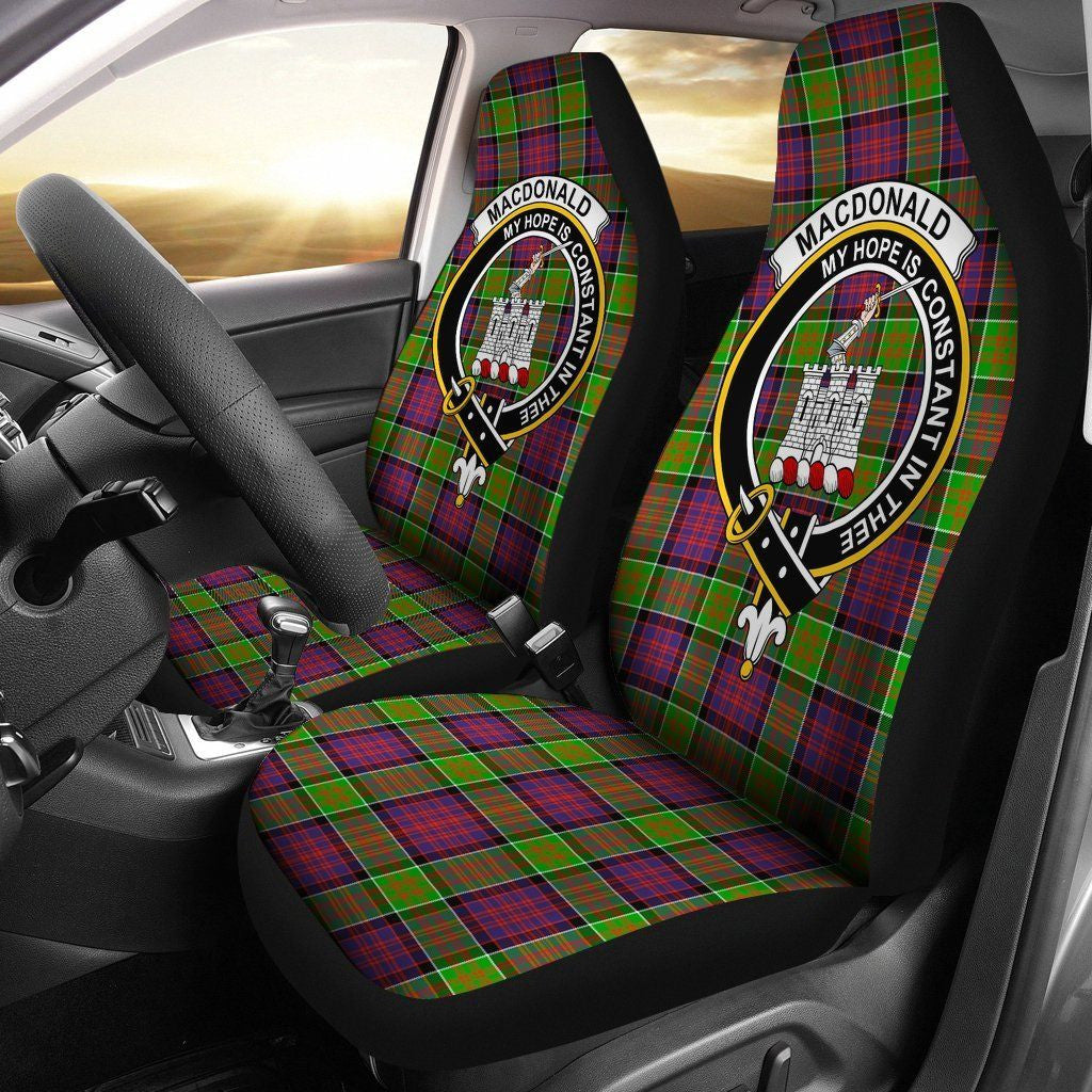 MacDonald of Clanranald Tartan Crest Car Seat Cover
