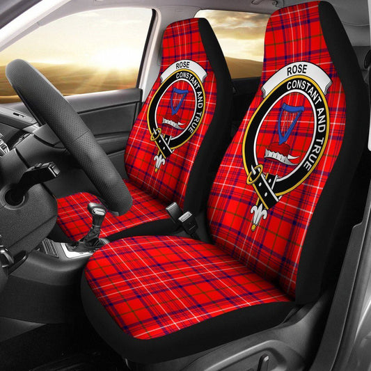 Rose Tartan Crest Car Seat Cover