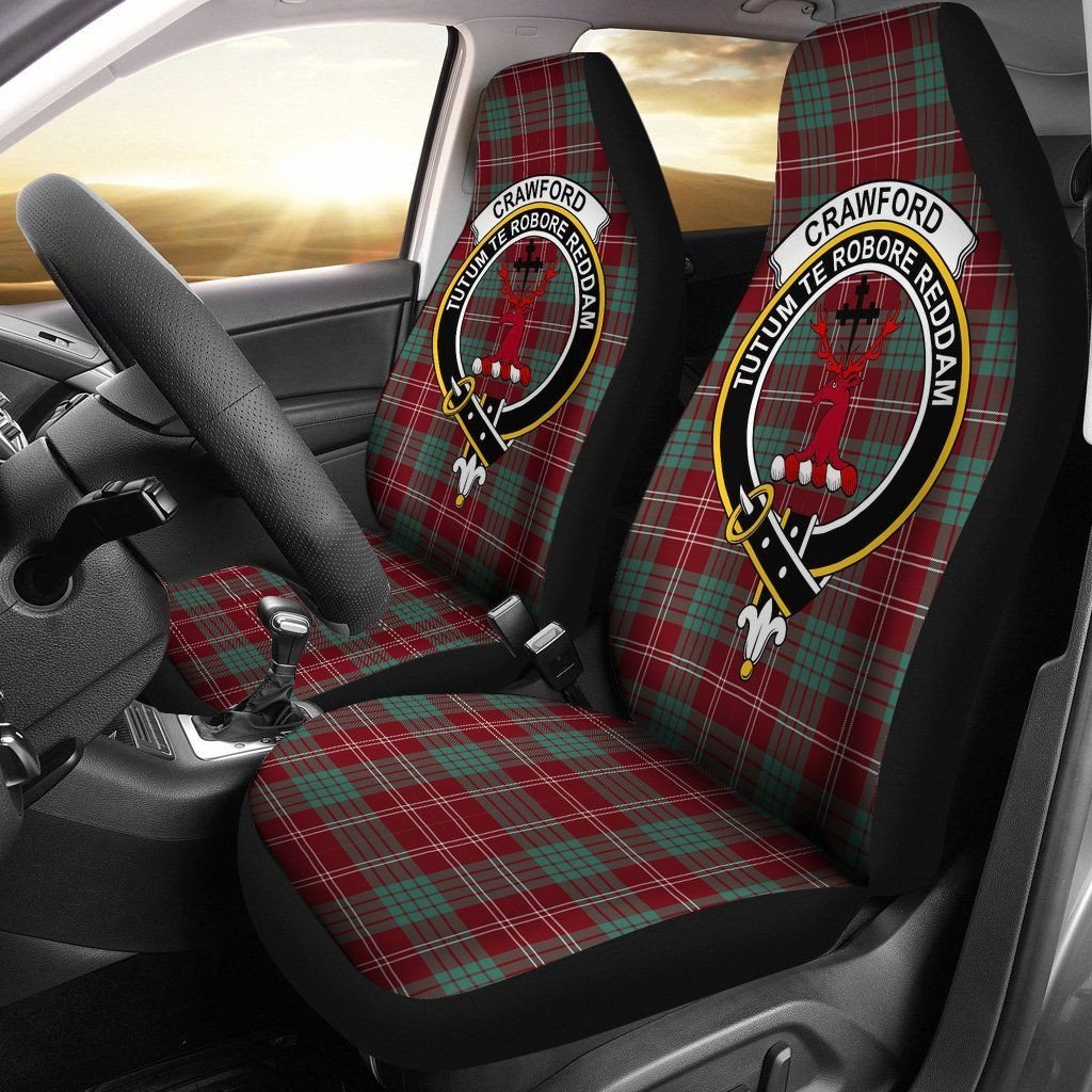 Crawford Tartan Crest Car Seat Cover