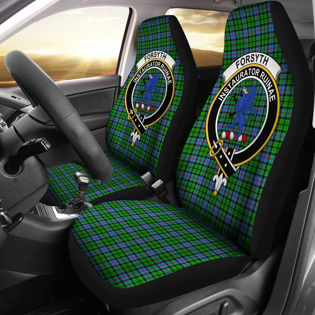 Forsyth Tartan Crest Car Seat Cover