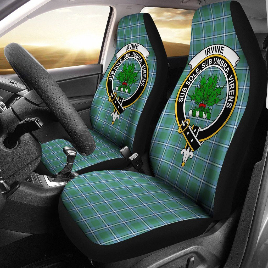 Irvine Tartan Crest Car Seat Cover