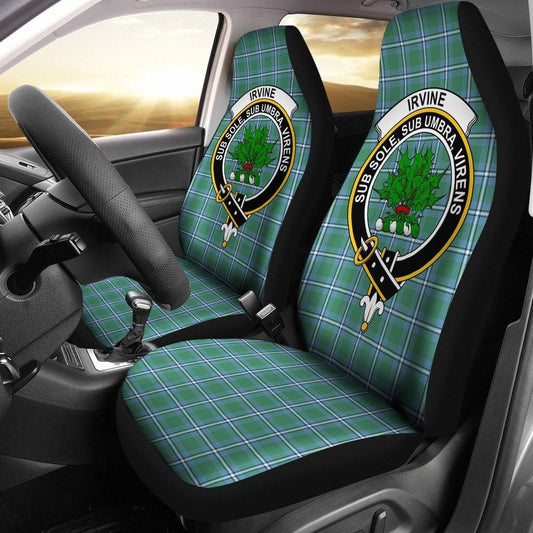 Irvine Tartan Crest Car Seat Cover