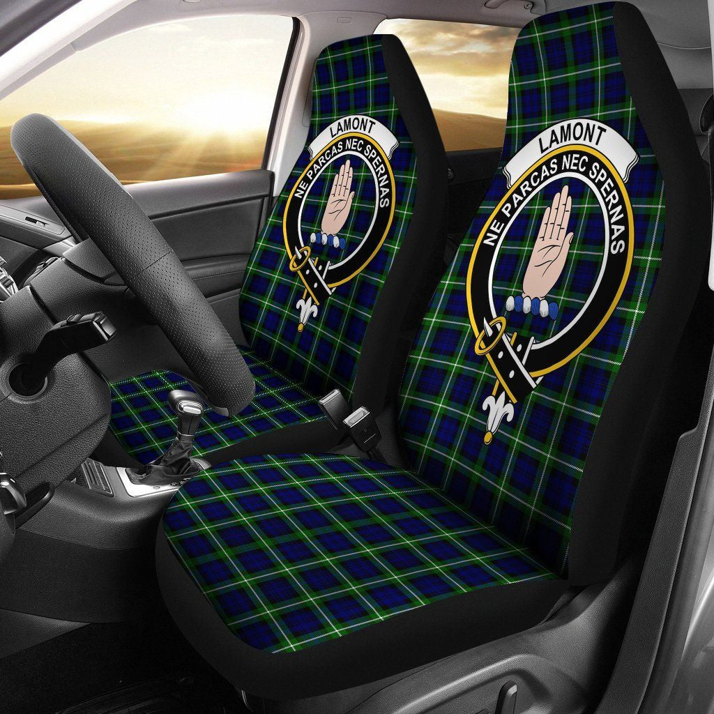 Lamont Tartan Crest Car Seat Cover