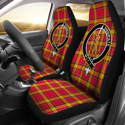 Scrymgeour Tartan Crest Car Seat Cover