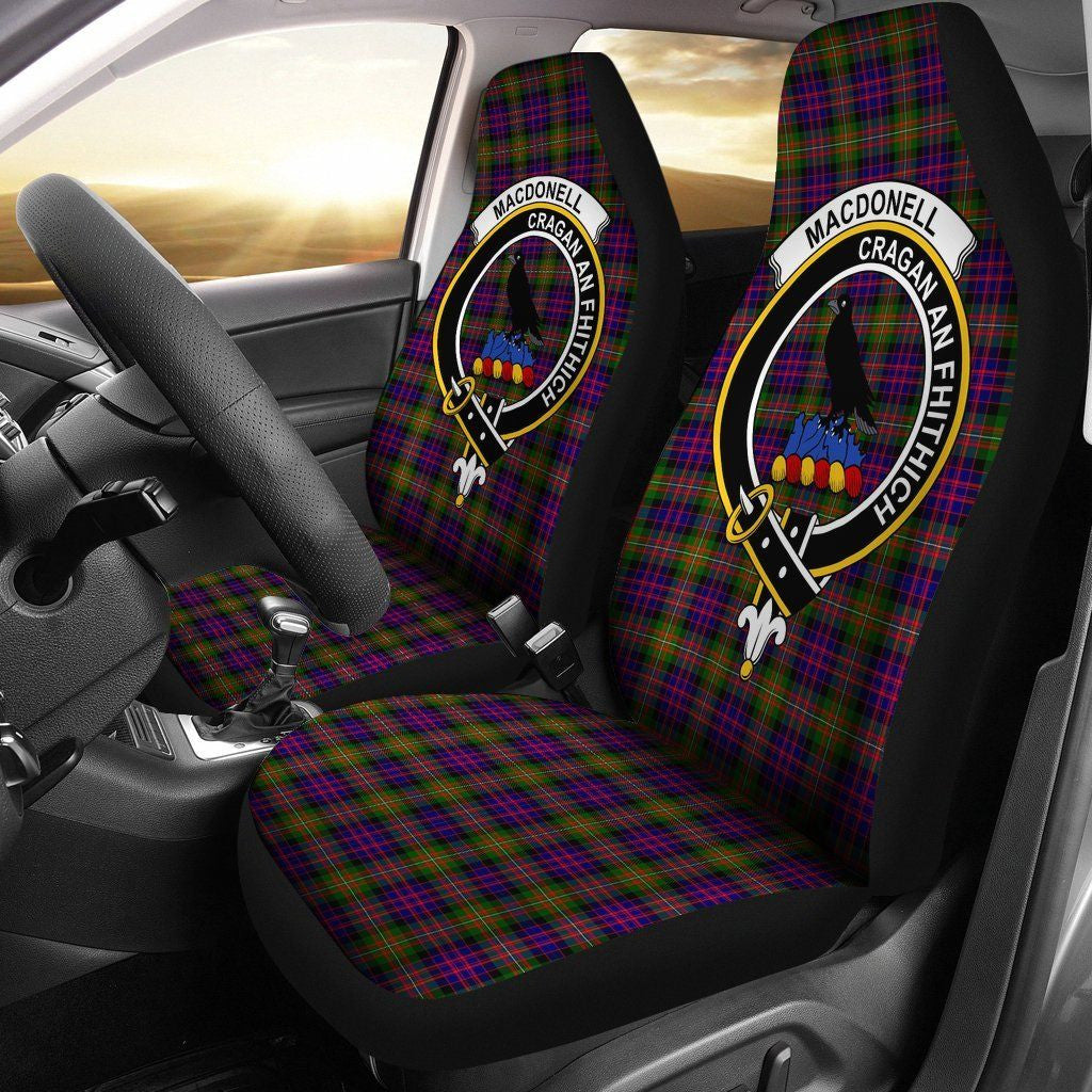 MacDonnell of Glengarry Tartan Crest Car Seat Cover